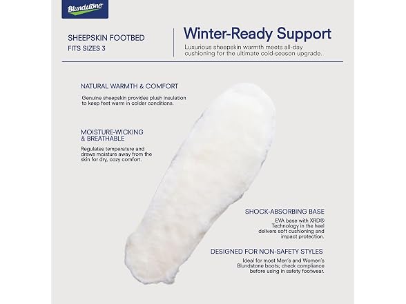 Blundstone Unisex Sheepskin Insole - Gallery 3