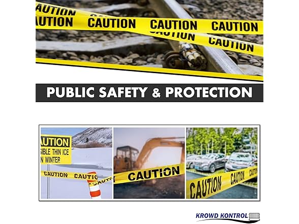 Krowd Kontrol Caution Tape 328ft 3"