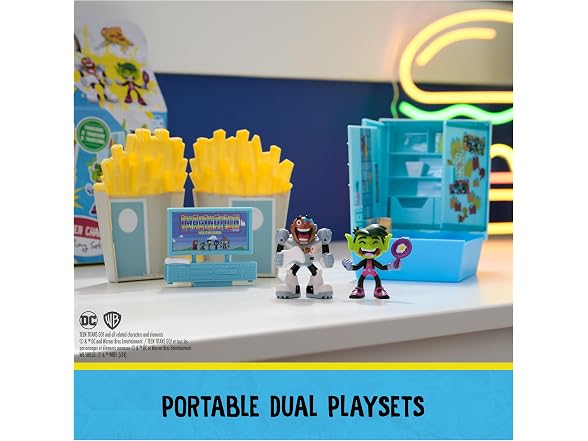DC Comics Teen Titans Go Kitchen Chaos Playset with 2 Figures