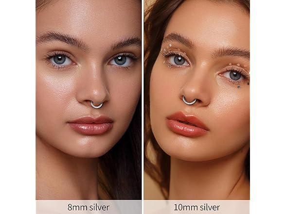 YemmxLoo Nose Rings Hoops