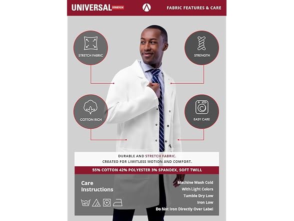 Adar Medical Uniforms (XL) Adar Universal Coat