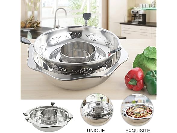 HEMOTON Hot Pot with Divider for Induction P