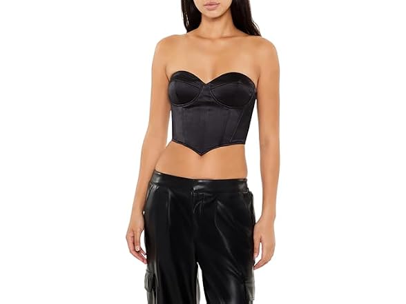 Forever 21 Women (XS) Satin Sweetheart Tube Top