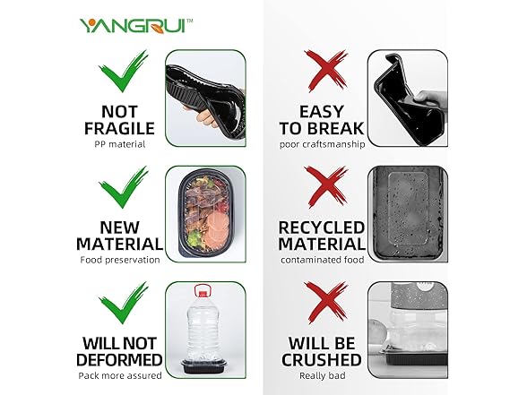 45 Pack Reusable To Go Food Containers