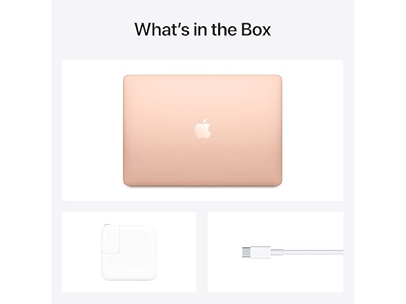 Apple Late 2020 MacBook Air with Apple M1 Chip, 13-inch, 8GB RAM, 256GB SSD, Gold (Renewed) (Open Box)