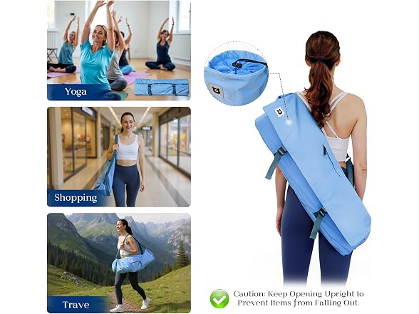 Tumaz Padded Yoga Mat Bag Powder Blue