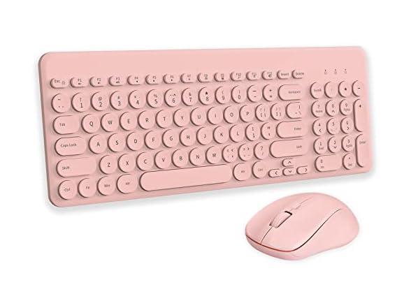 Arcwares Wireless Keyboard & Mouse Combo, Pink