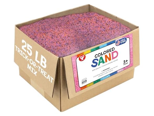 Hygloss Colored Sand – Spooky Black, Orange & Purple 25 lb