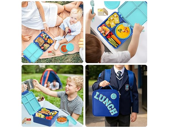 Aimsnk Kids Lunch Box with Thermo Bag