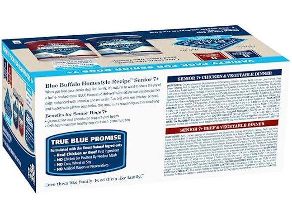 6ct Blue Buffalo Homestyle Beef Dinner Senior Dog Food