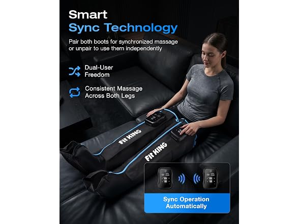 FIT KING Cordless Air Compression Boots