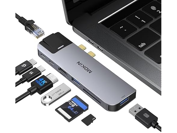 MOKiN USB C Multiport Adapter Hub Mac Dongle