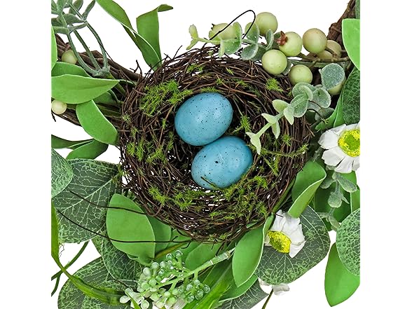 National Tree Company 20" Artificial Spring Wreath with Woven Base