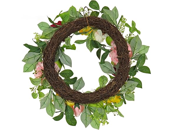 National Tree Company Apple Peony Wreath