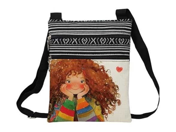 LiuenMgg Curly Hair Lady Messenger Bag