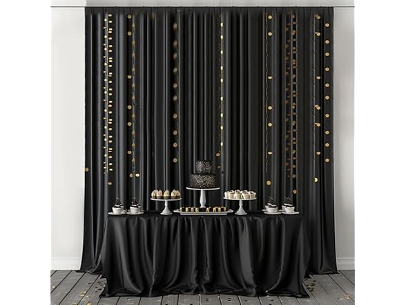 Gallety 10FT x 10F Black Backdrop