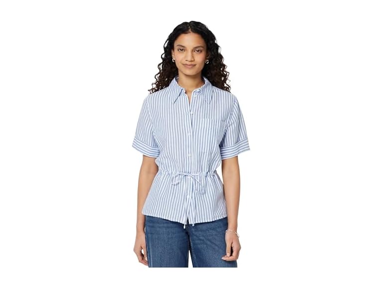 Blue White Even Stripe