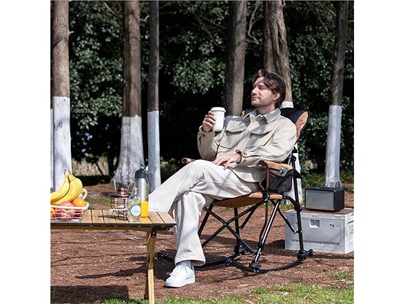 QAOYAL Oversized Folding Rocking Camping Chair