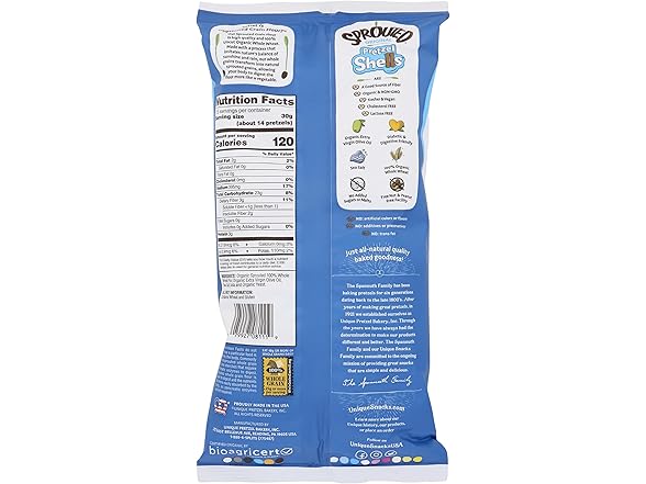Unique Shell Sprouted Whole Wheat Pretzels, 8 oz