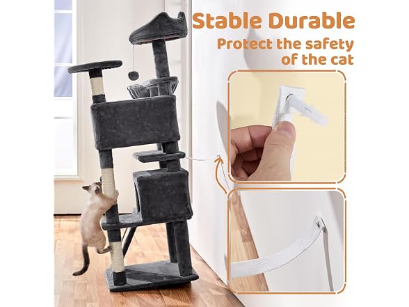 Topeakmart 57 inches Multi-Level Cat Tree Cat