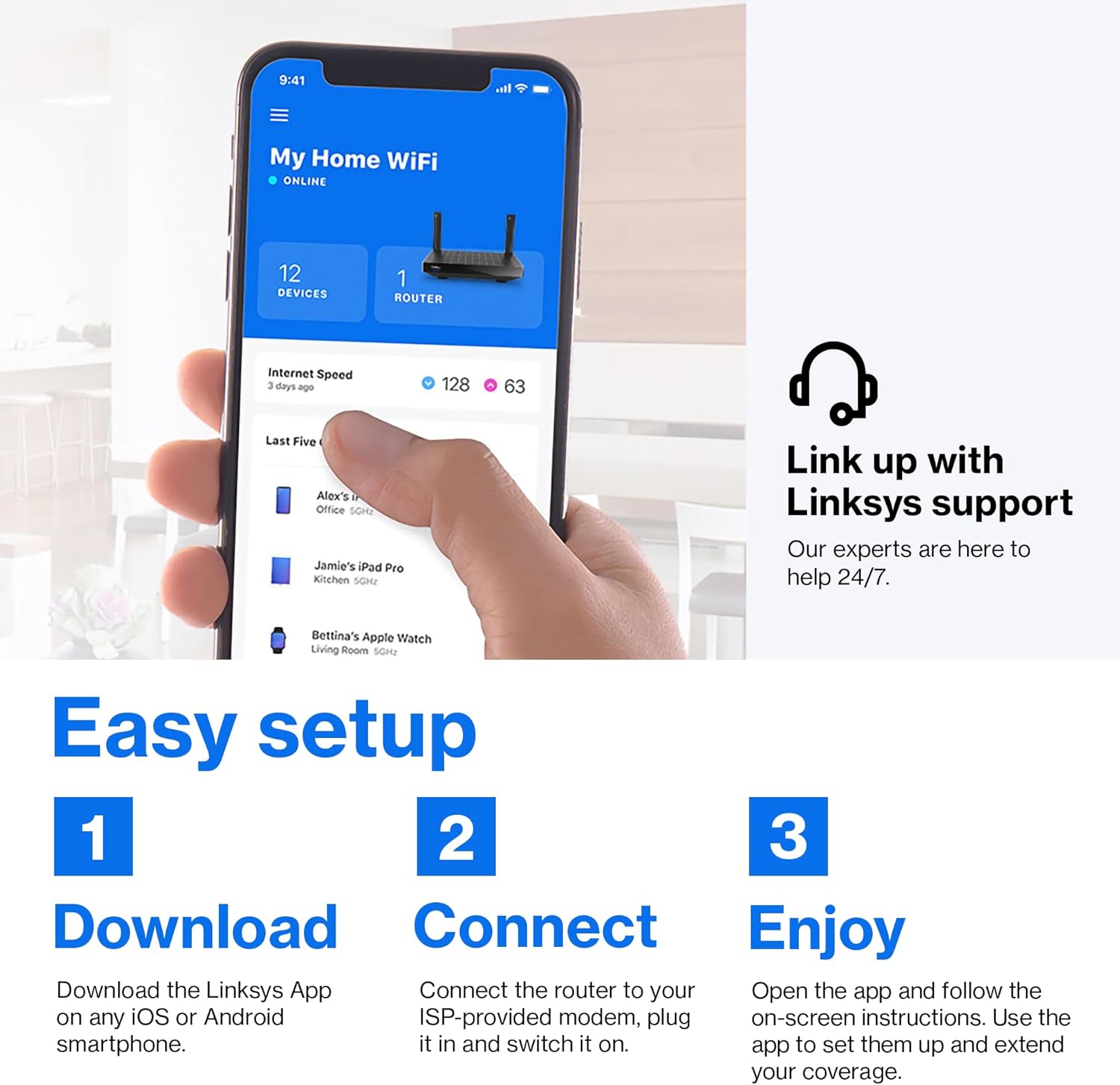 Linksys MR2000 Dual Band Mesh Wi-Fi 6 Router (Open Box) - Gallery 10