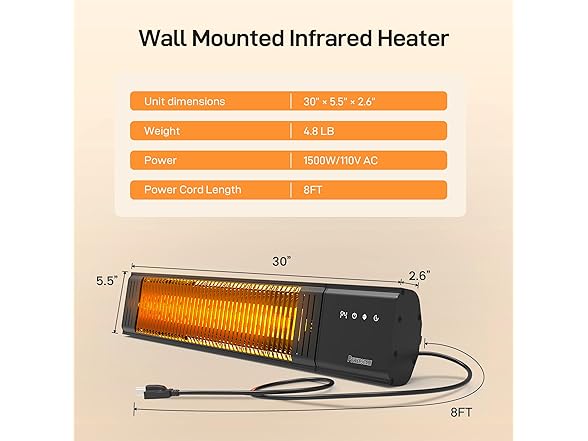 Powerscale 1500W Electric Patio Heater