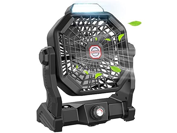 JINLICTE Camping Fan with LED Lantern