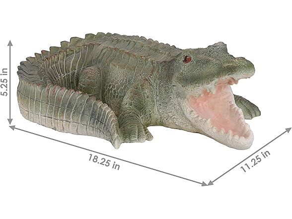 Sunnydaze Chloe The Crabby Crocodile Statue Patio