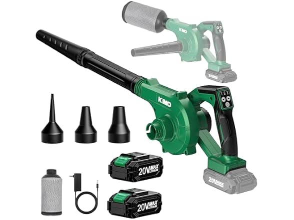 K I M O. Cordless Leaf Blower and Vacuum Combo 4 In 1