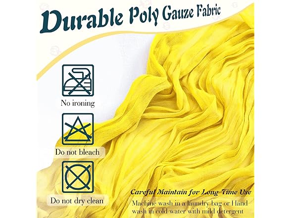 Gold Yellow Cheesecloth Table Runner