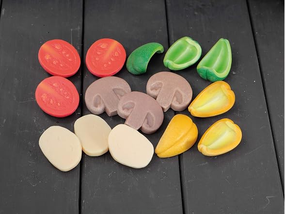 Yellow Door Sensory Play Stones, Pizza Toppings