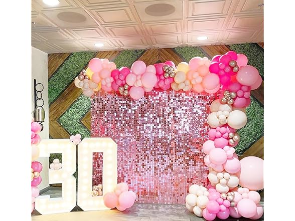 LuoluoHouse Shimmer Wall Panel Sequin Backdrop 36