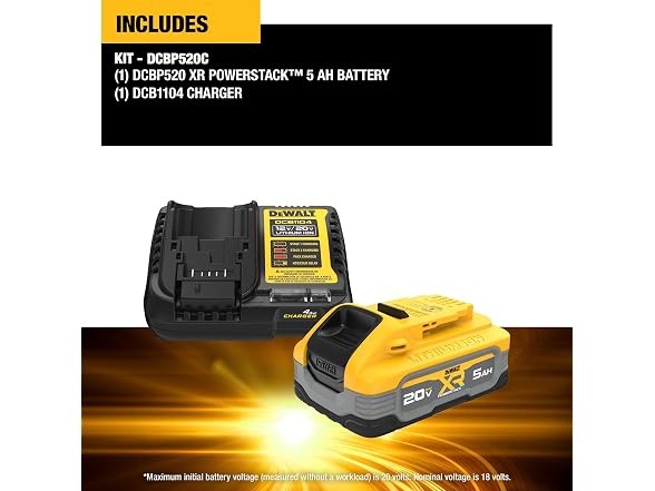 DEWALT DCBP520C Powerstack 20V MAX Battery Starter Kit