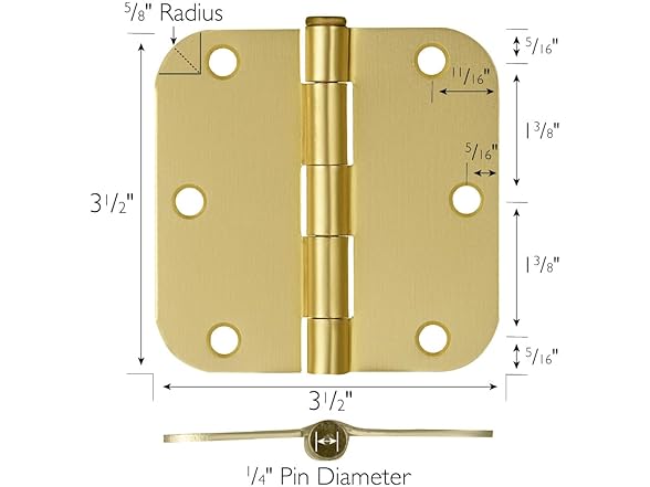 Design House Door Hinges 3.5" 10pk