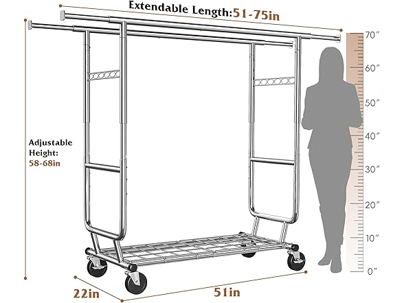 Raybee Clothes Rack Load 630LBS