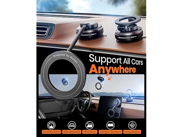 Boowe Magnetic Phone Holder for Car