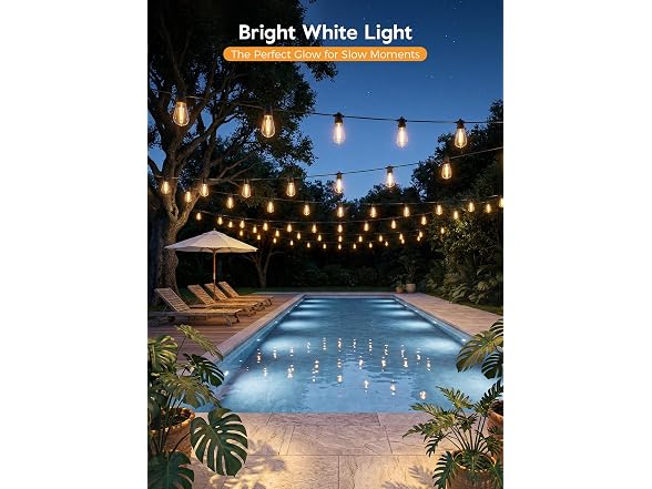 Minetom 34 FT S14 Solar String Lights