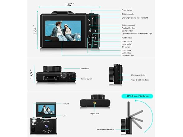 Ceye 5K 80MP Digital Camera