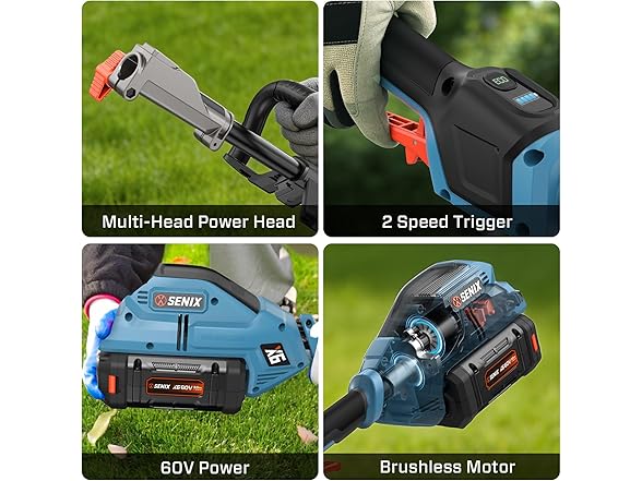 X6 60V 16'' Cordless Weed Wacker & 8'' Edger Combo
