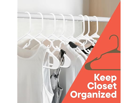 White Plastic Hangers 20 Pack