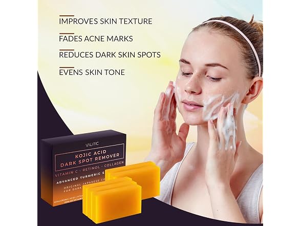 Valitic Kojic Acid Dark Spot Remover Soap 5 Pack