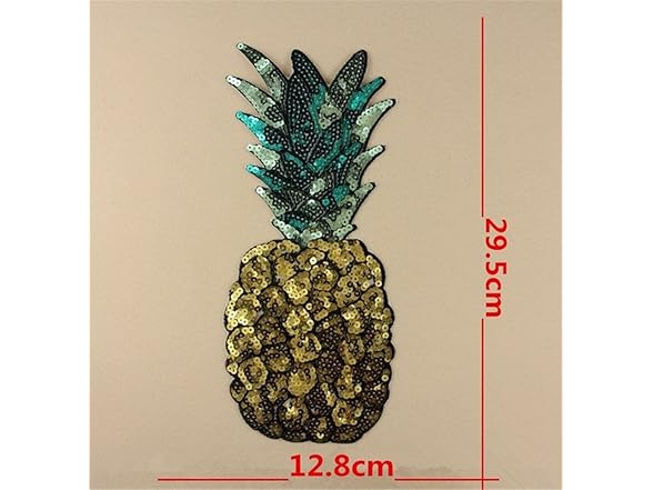 Ximkee XL Pineapple Sequins Sew-On Patch