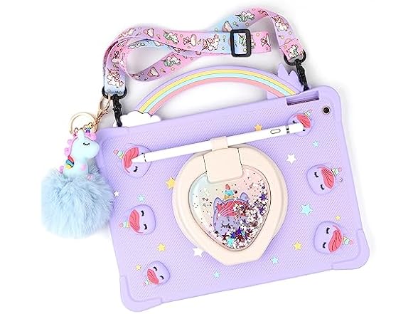 Super Cute Rainbow Handle Unicorn Case