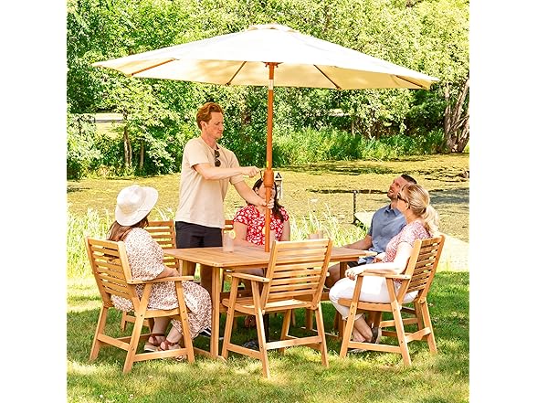 Sunnydaze Decor JLP-1441 8.5 ft Patio Umbrella Beige