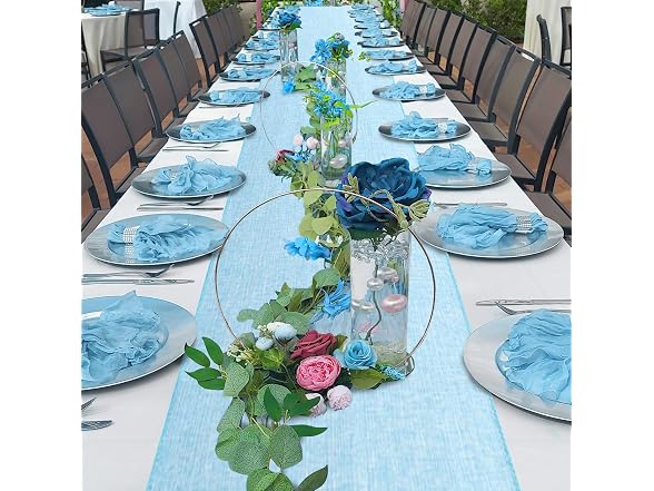 LuoluoHouse Burlap Table Runner Baby