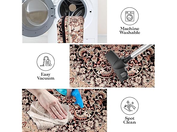 Superior Traditional Floral Medallion Border Rug