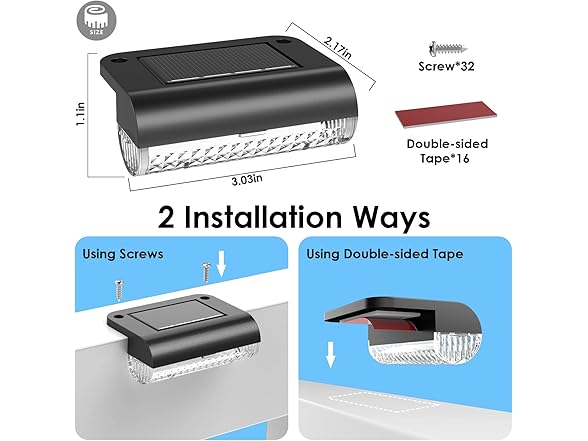 24 Pck RGB Solar Step Lights
