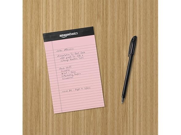 Amazon Basics Narrow Ruled 5 x 8-Inch Lined Note Pads 6 Pk