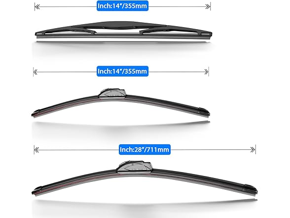 3PK Windshield Wiper Blades Replacement for 2009-2020 Honda