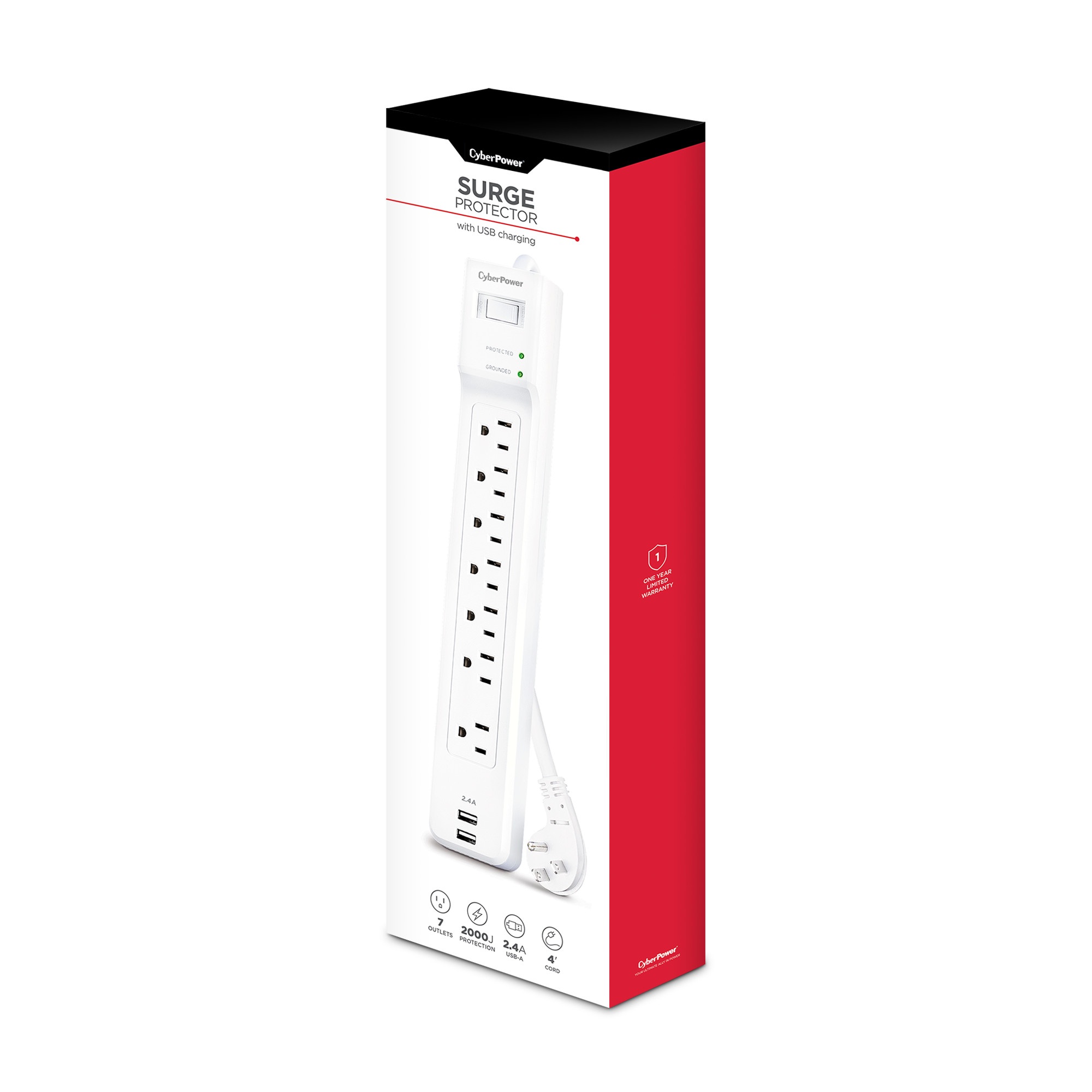 CyberPower P704URC1 7-Outlet Surge Protector - Gallery 14